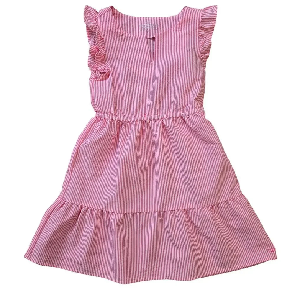 Vineyard Vines Girls Performance dress Pink Striped Size Small